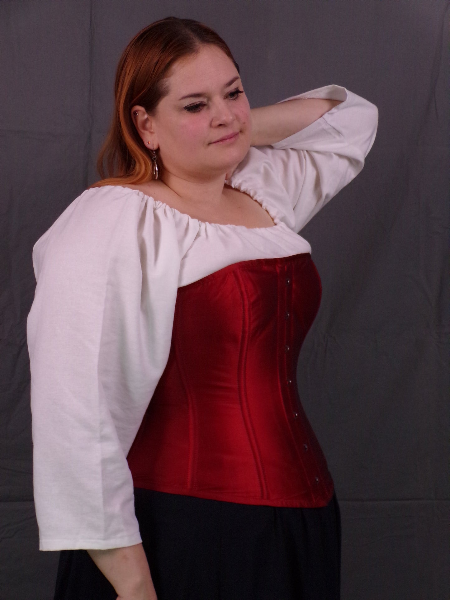 Edwardian Corset- Red Satin