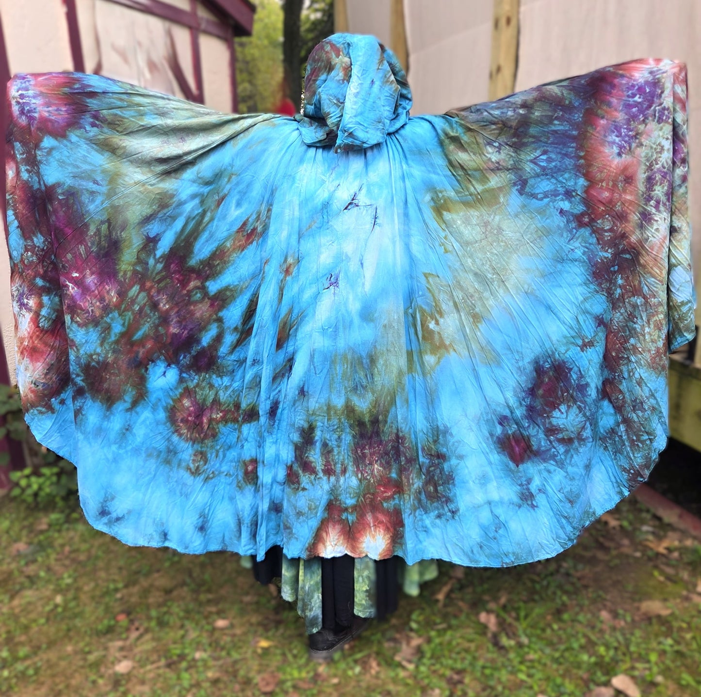 Cloak, Linen- Peacock Dreams