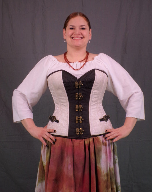 Sweetheart Corset- Ivory Brocade