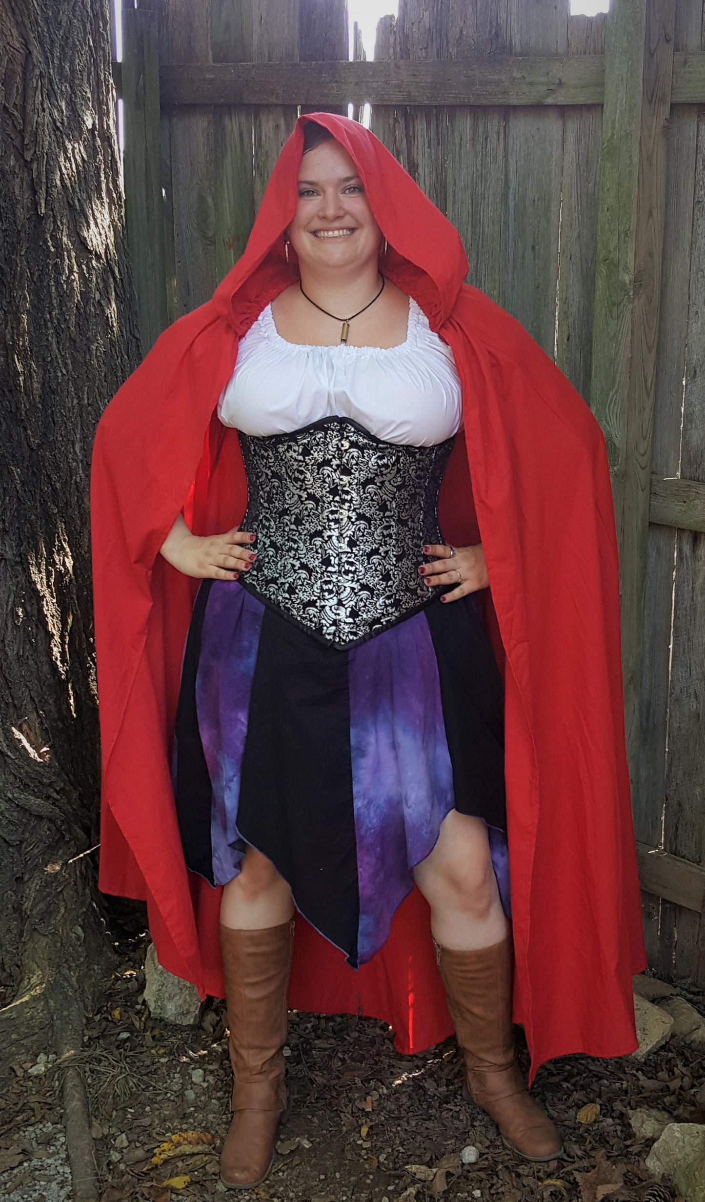 Cloak, Linen- Red