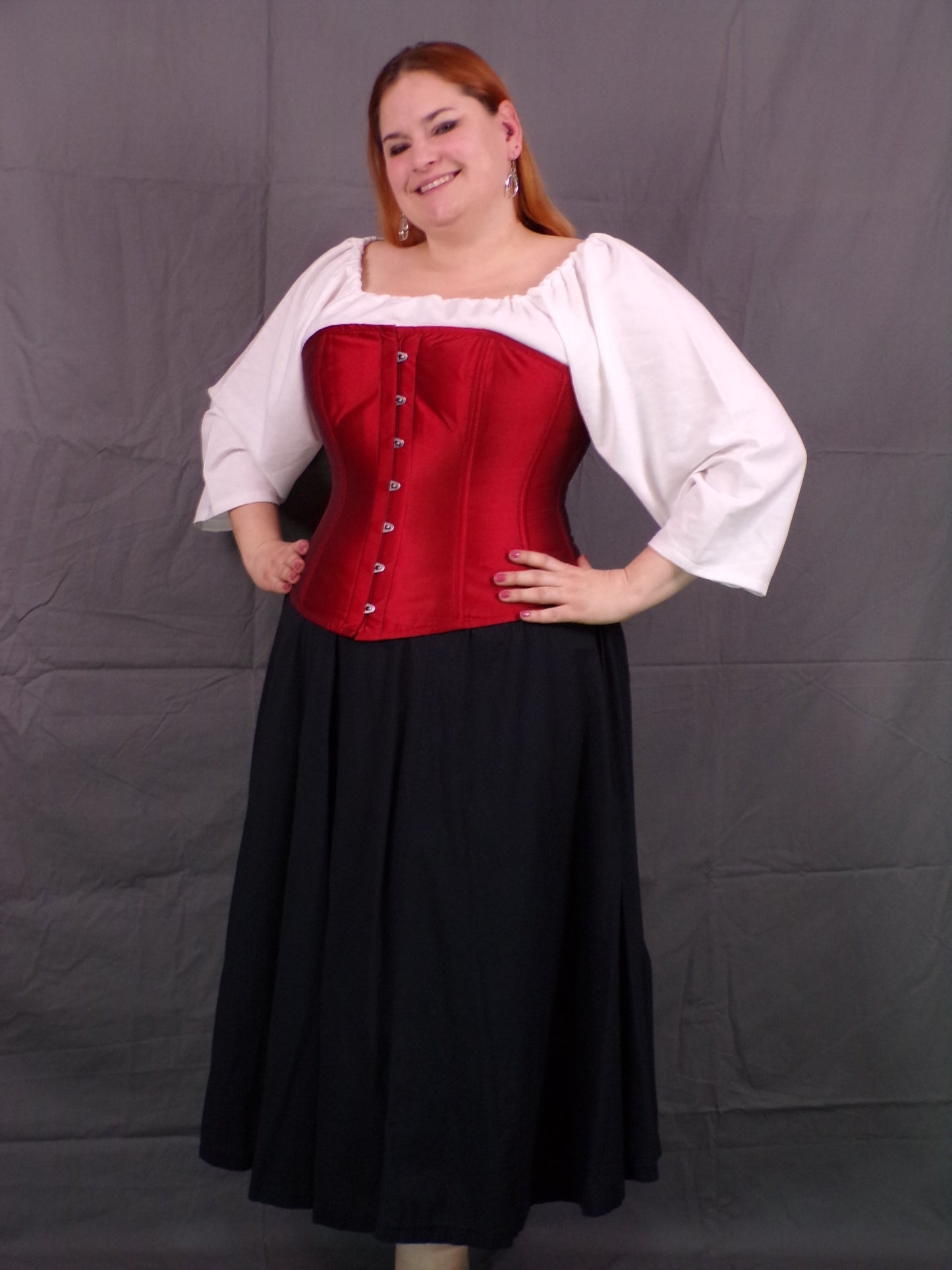 Edwardian Corset- Red Satin