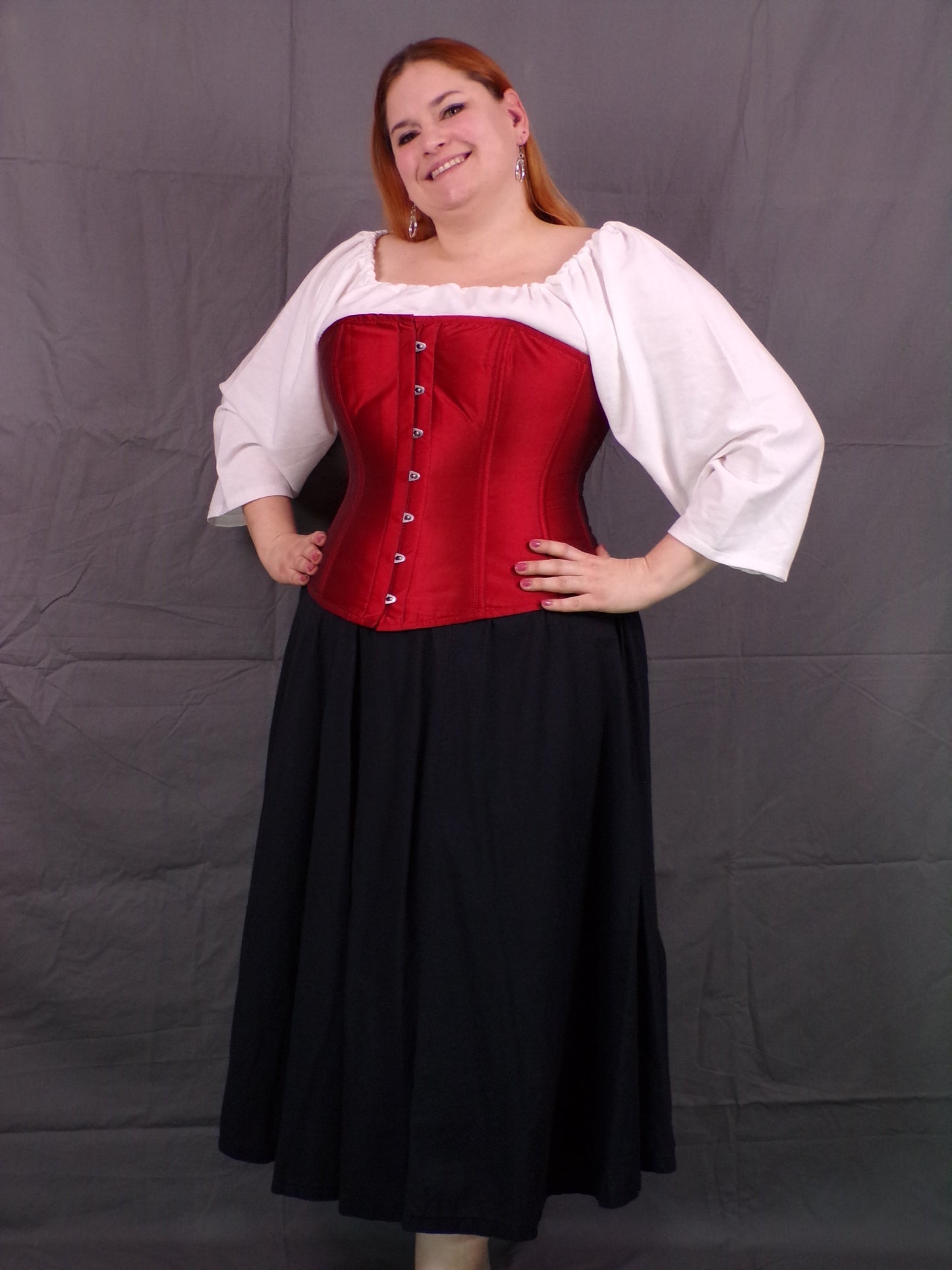 Edwardian Corset- Red Satin