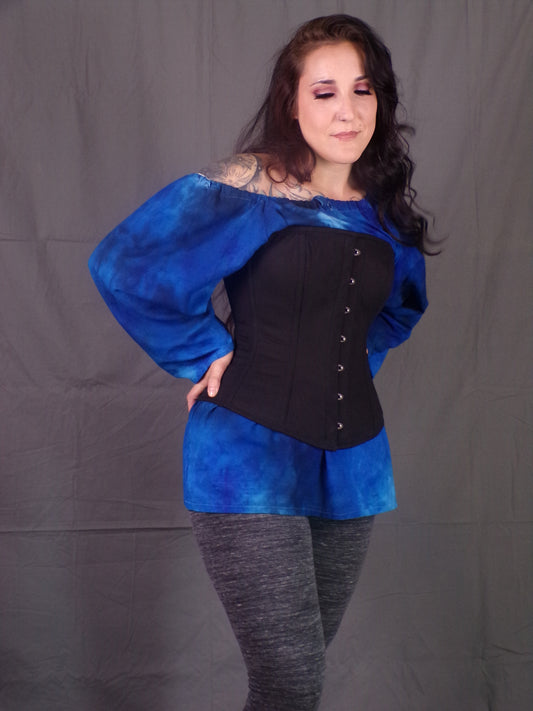 Edwardian Corset- Black Solid