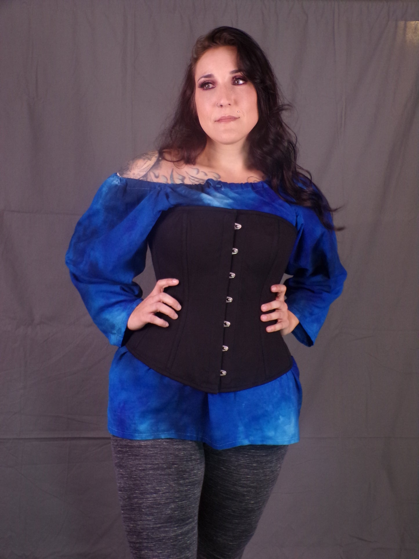 Edwardian Corset- Black Solid