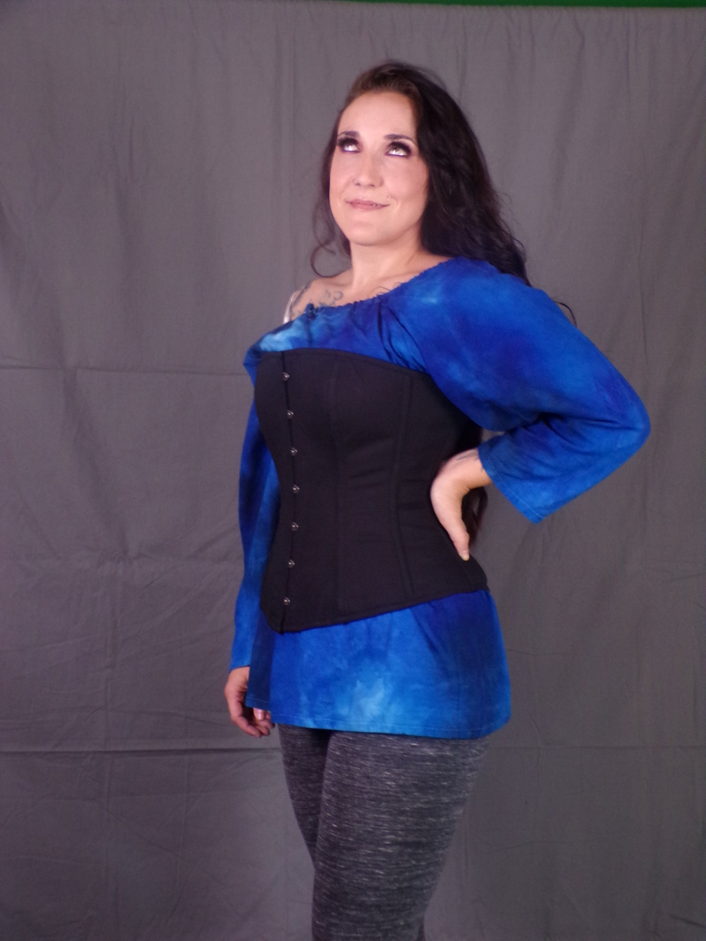 Edwardian Corset- Black Solid