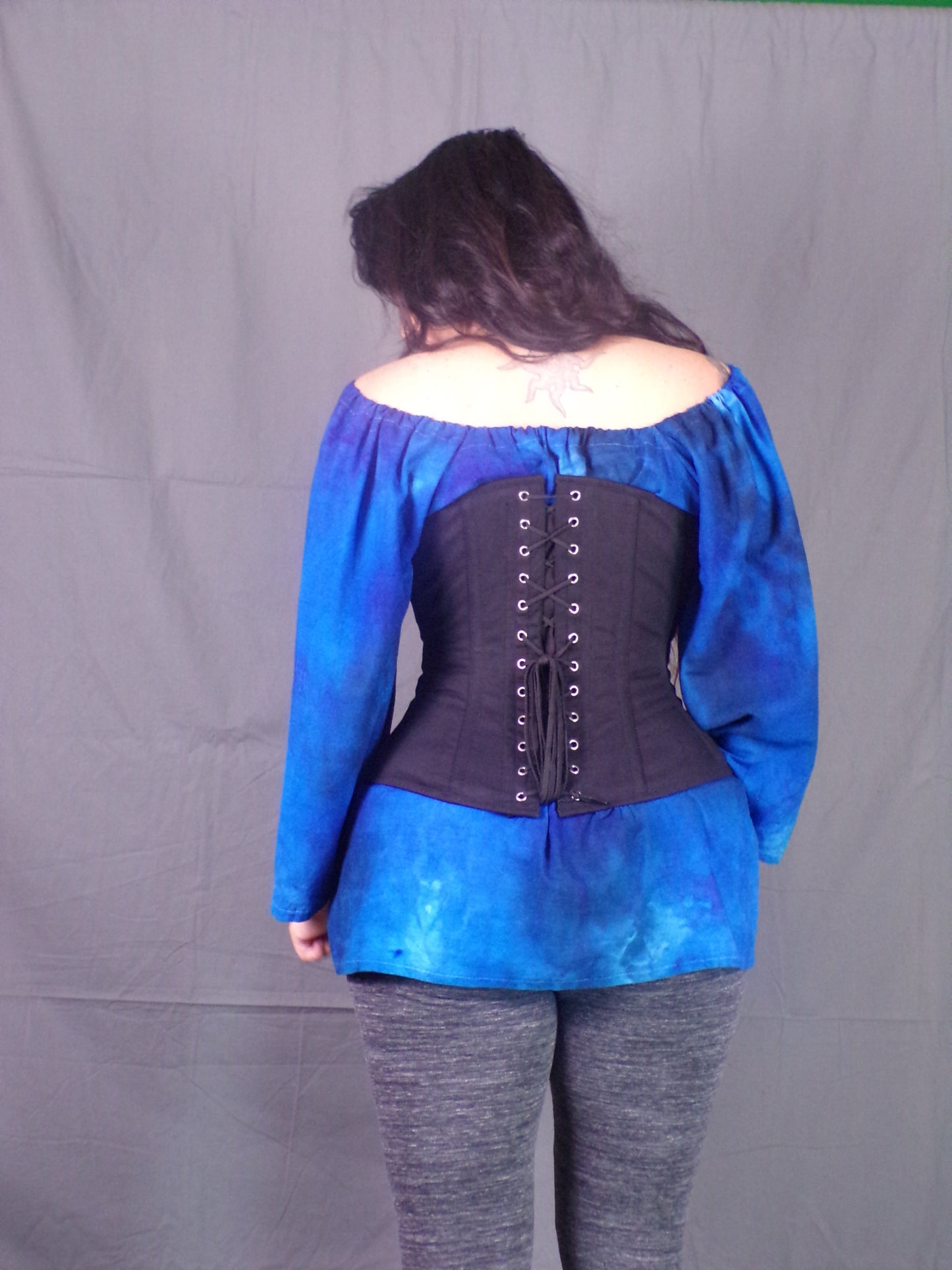 Edwardian Corset- Black Solid