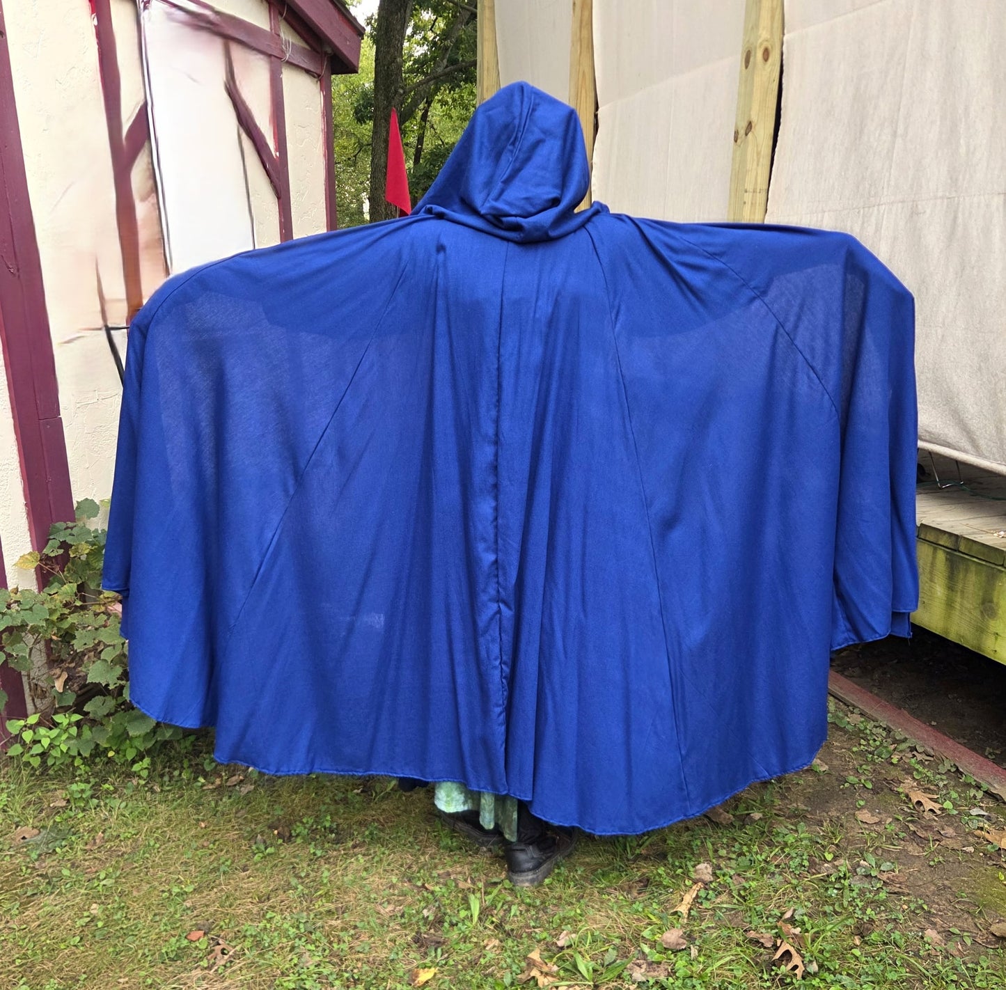 Cloak, Linen- Blue