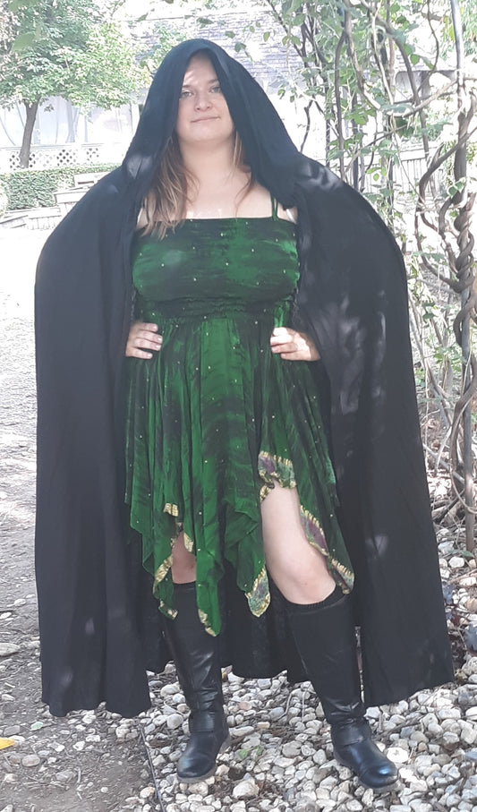 Cloak, Linen- Black