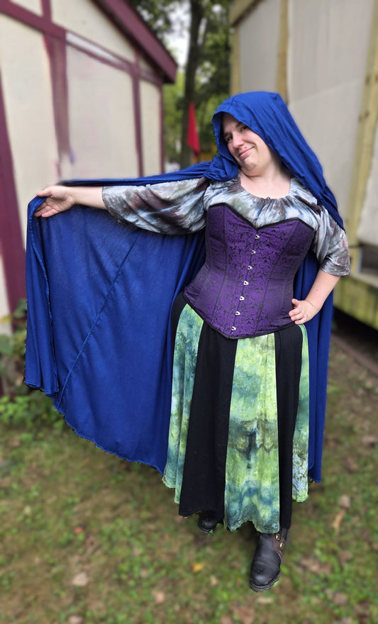 Cloak, Linen- Blue
