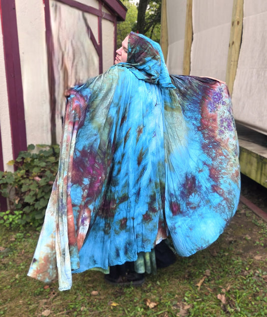 Cloak, Linen- Peacock Dreams