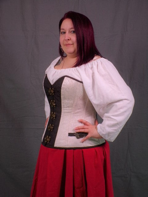 Sweetheart Corset- Ivory Brocade