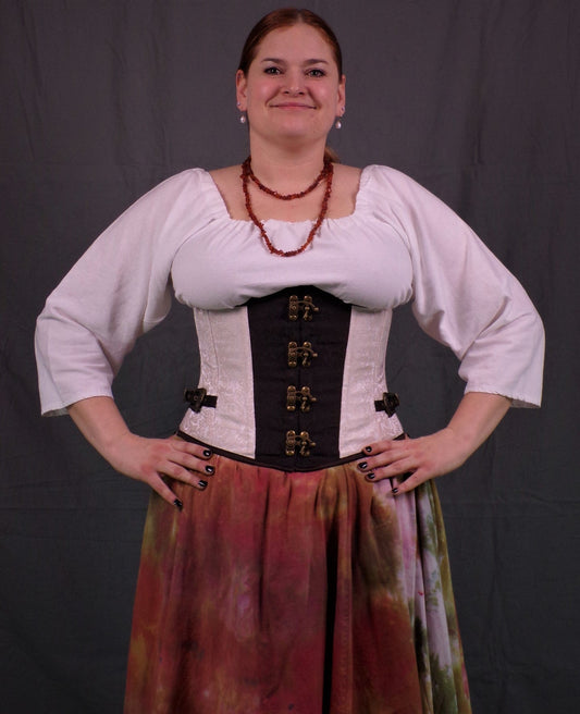 Underbust Corset- Ivory Brocade